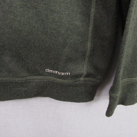 Adidas Mens Pullover Ultimate Hoodie L Green Active Athletic Fleece Logo - Picture 5 of 11